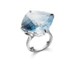 A BLUE TOPAZ AND DIAMOND RING, BY PAOLO COSTAGLI