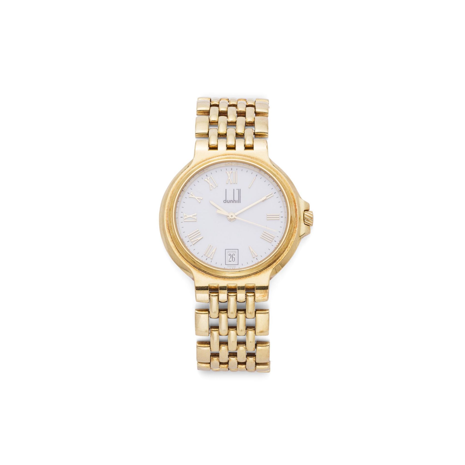 AN 18CT GOLD WRISTWATCH, BY DUNHILL