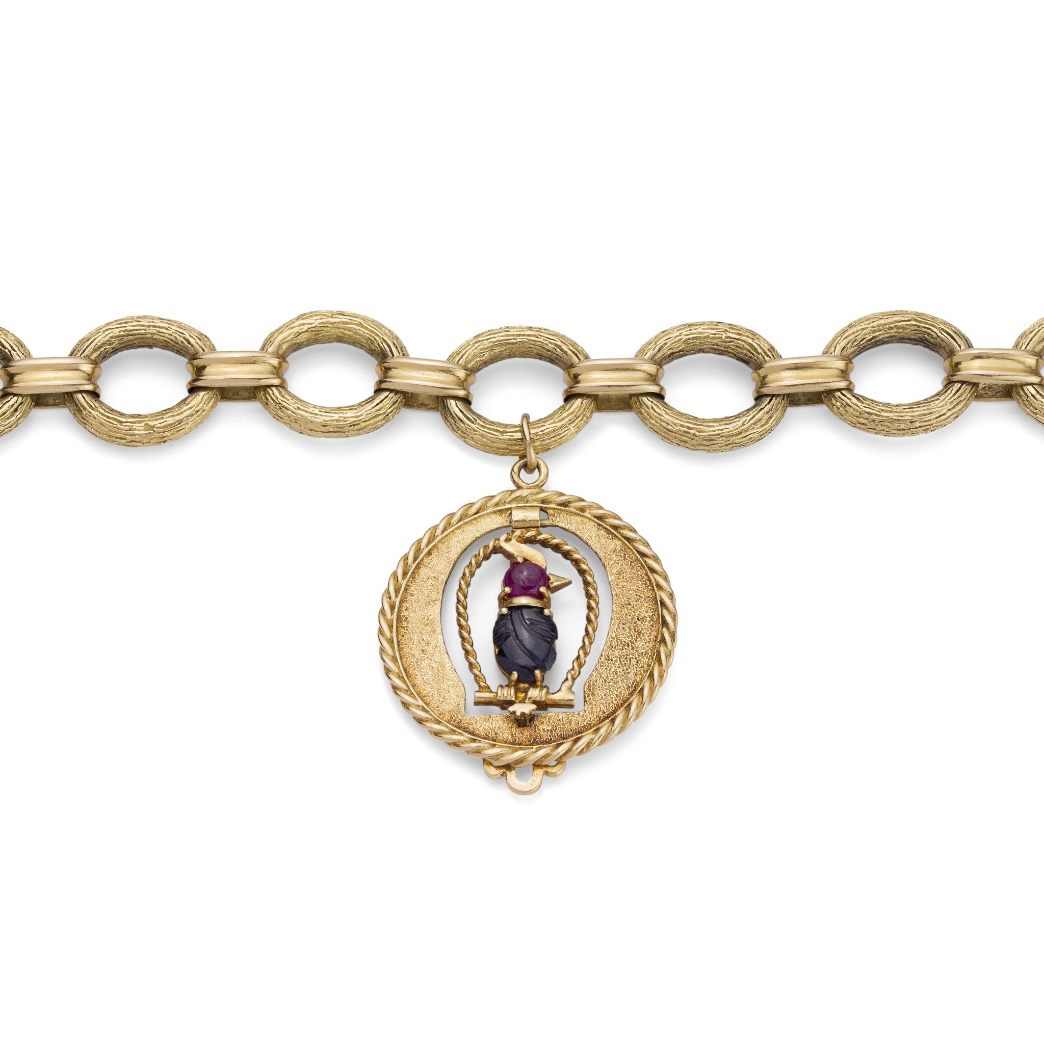 A BRACELET, BY MELLERIO WITH A GEM-SET PENDANT, CIRCA 1950S - Bild 3 aus 3