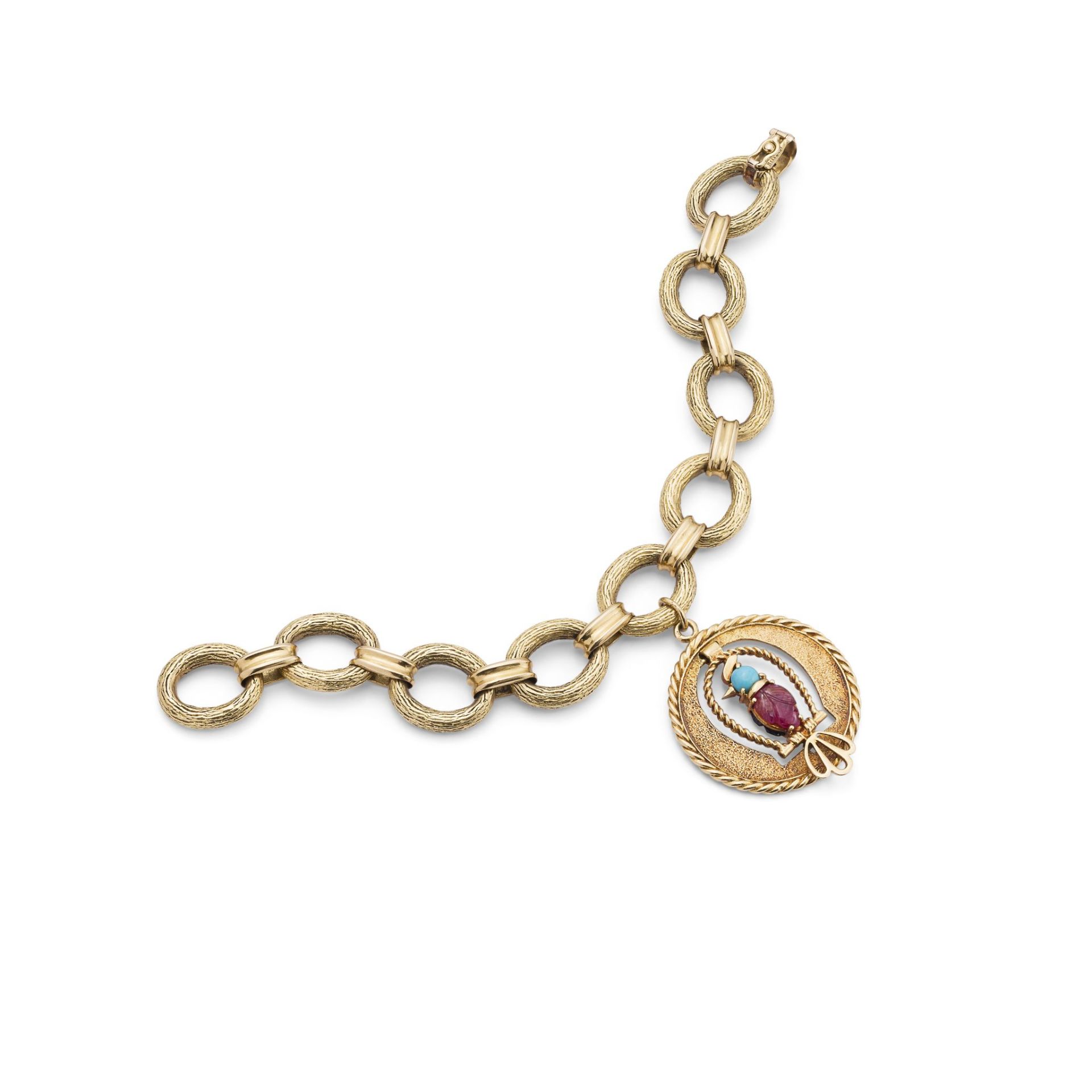 A BRACELET, BY MELLERIO WITH A GEM-SET PENDANT, CIRCA 1950S - Image 2 of 3