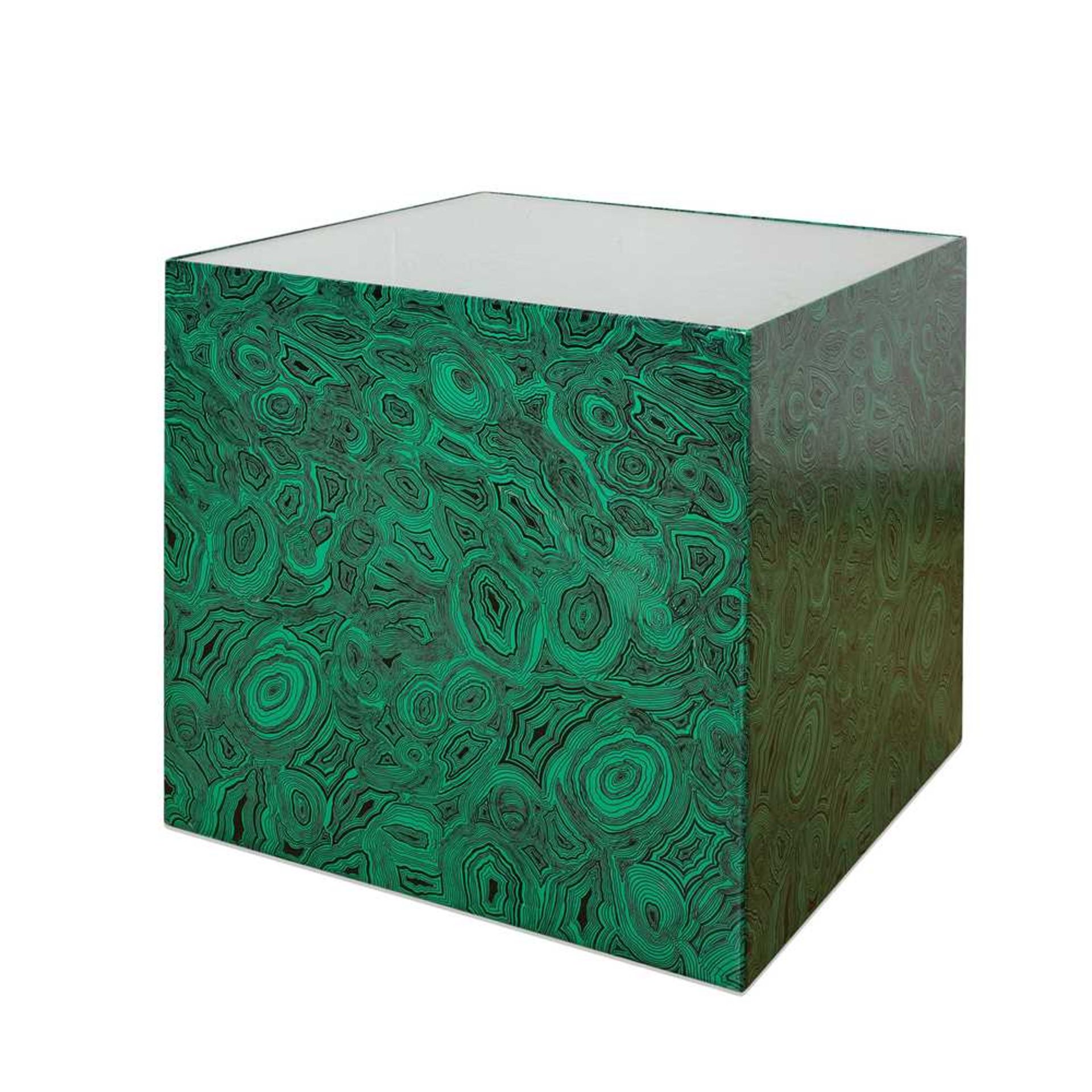 Piero Fornasetti (Italian 1913-1988) 'Malachite Cube' Side Table, 1950s