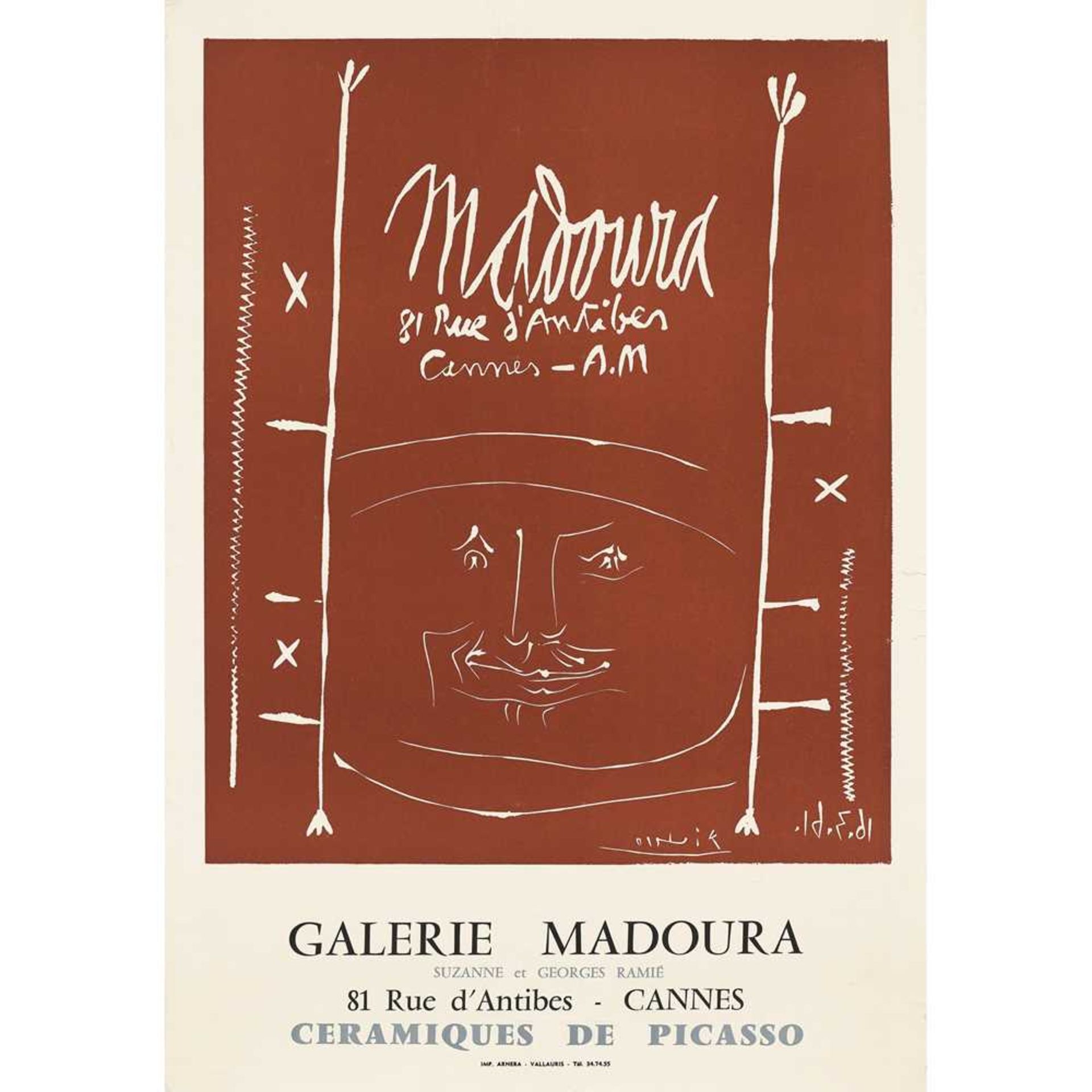 Pablo Picasso (Spanish 1881-1973) (after) Galerie Madoura, Cannes, 1961