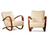 Jindrich Halabala (Czech 1903-1978) for Thonet Pair of 'Kreslo H269' Armchairs