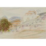 § Winifred Nicholson (British 1893-1981) Monastry on an Outcrop
