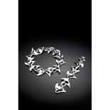 Henning Koppel (Danish 1918-1981) for Georg Jensen ‘Amoeba’ Necklace and Bracelet