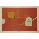 § William Scott C.B.E., R.A. (British 1913-1989) Cup, Bowl, Pan, Reds and Ochres, 1970