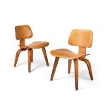 Charles and Ray Eames (American, 1907-1978, 1912-1988) for Evans Pair of DCW Chairs, c.1950