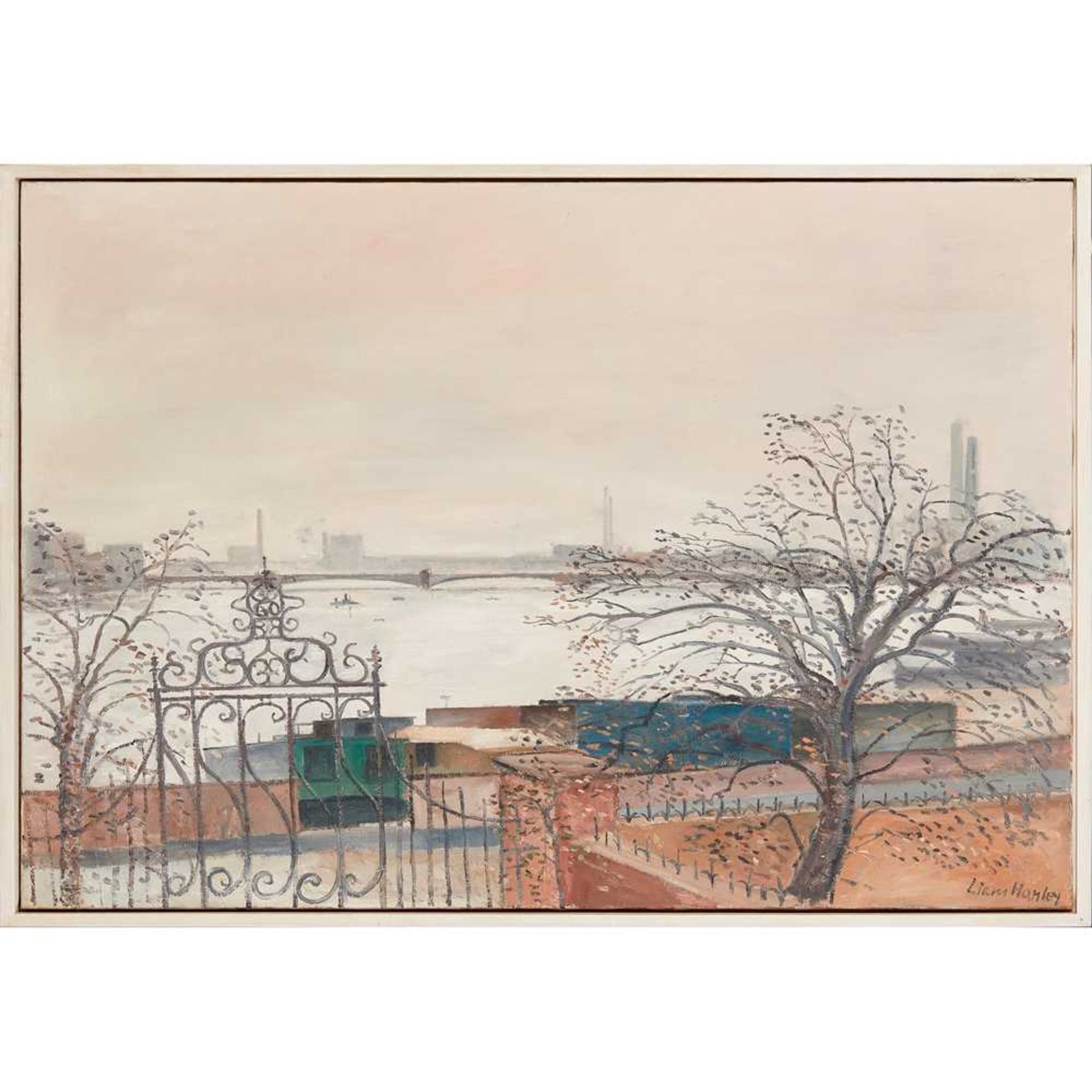 § Liam Hanley (British 1933-2019) The River Thames From Chelsea Embankment - Bild 2 aus 2