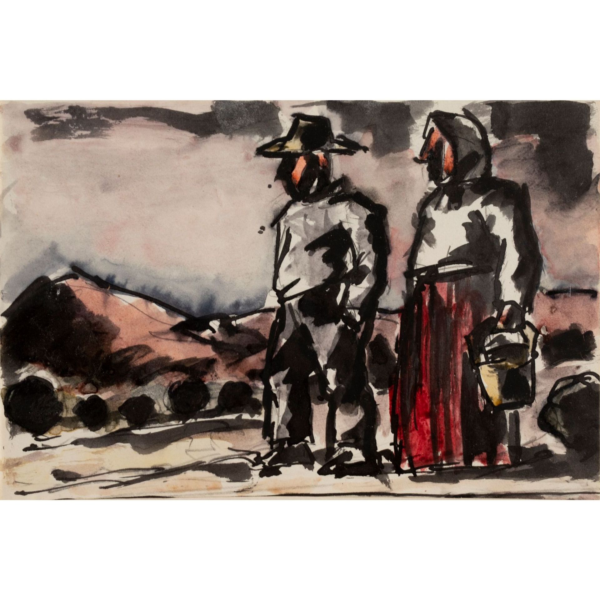 § Joseph Herman R.A. (British 1911-2000) Mexican Couple