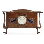 ATTRIBUTED TO GEORGE WALTON FOR GOODYERS, LONDON ARTS & CRAFTS MANTEL CLOCK, CIRCA 1900