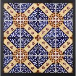 A.W.N. PUGIN (1812-1852) FOR MINTON & CO. SIXTEEN-TILE PANEL, CIRCA 1860