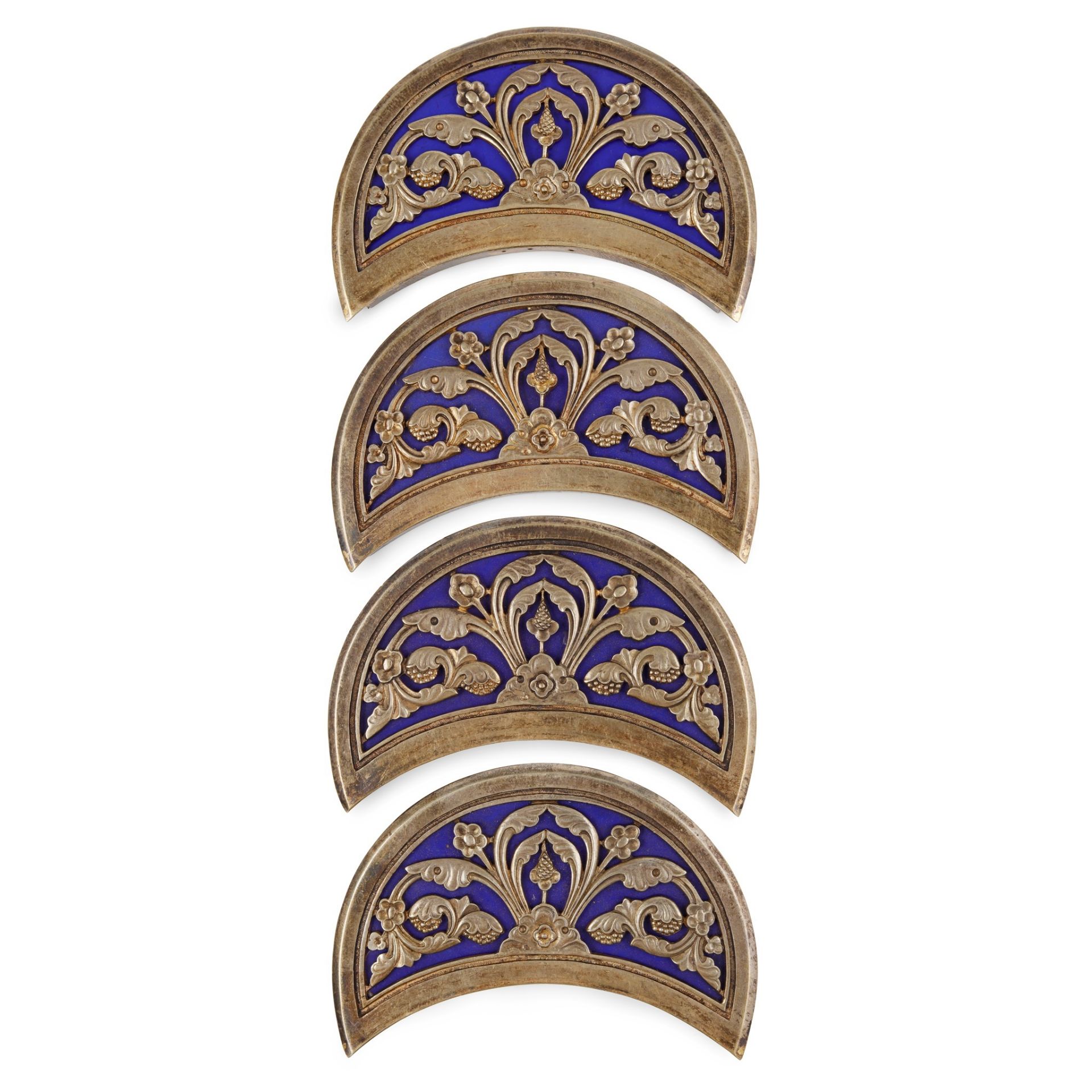 MANNER OF A.W.N. PUGIN, PROBABLY FOR JOHN HARDMAN & CO. GOTHIC REVIVAL GEM-SET AND ENAMELLED BROOCH, - Bild 3 aus 4