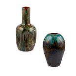 CHRISTOPHER DRESSER (1834-1904) FOR LINTHORPE ART POTTERY EARTHENWARE DIMPLE VASE, CIRCA 1880