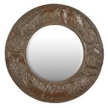 MANNER OF JOHN PEARSON ARTS & CRAFTS COPPER MIRROR, CIRCA 1910