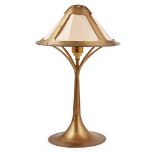 SECESSIONIST STYLE BRASS TABLE LAMP, 20TH CENTURY