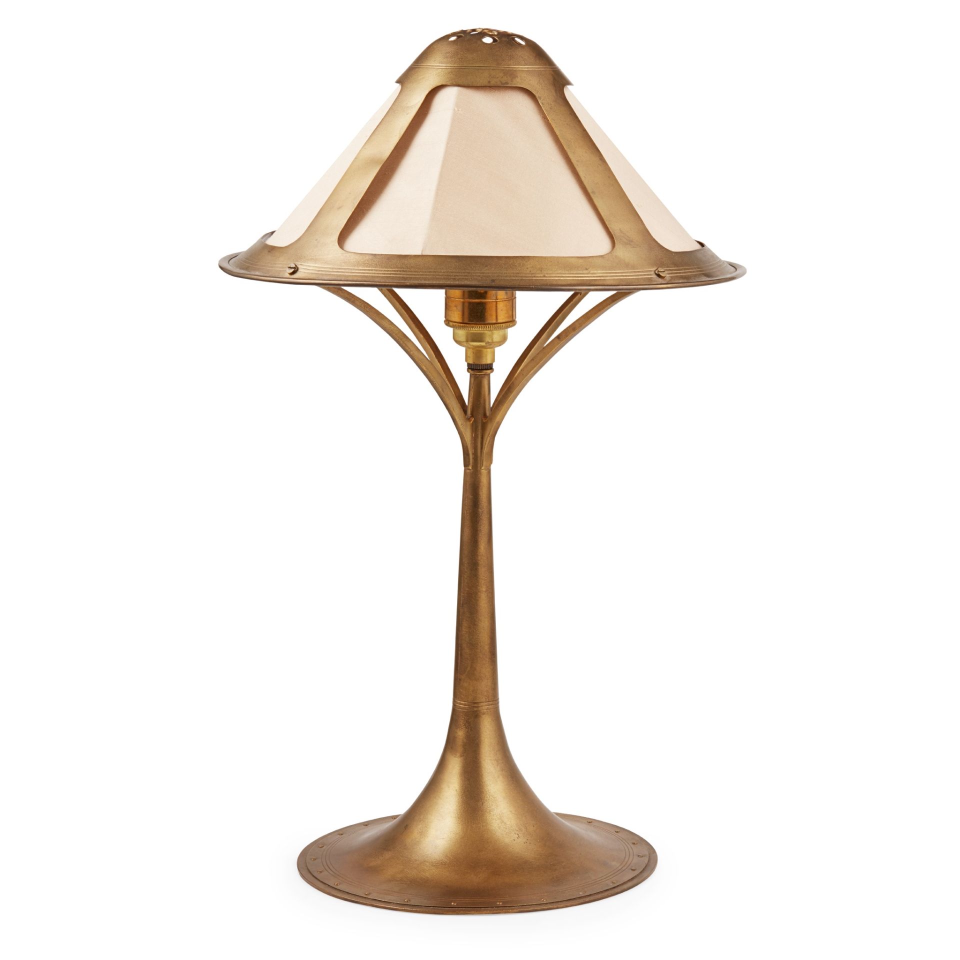 SECESSIONIST STYLE BRASS TABLE LAMP, 20TH CENTURY