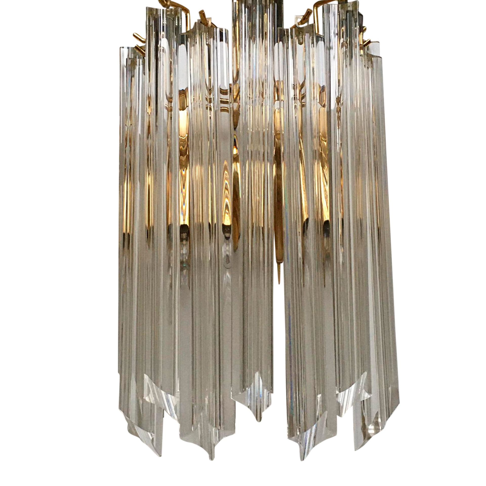 ATTRIBUTED TO VENINI, MURANO PAIR OF 'ASTRA QUADRILOBO' CRYSTAL CHANDELIERS, CIRCA 1960 - Image 2 of 4