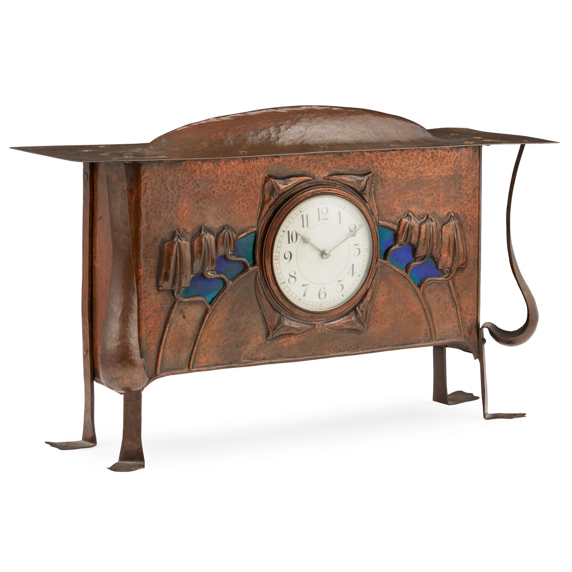 ATTRIBUTED TO GEORGE WALTON FOR GOODYERS, LONDON ARTS & CRAFTS MANTEL CLOCK, CIRCA 1900 - Bild 2 aus 2