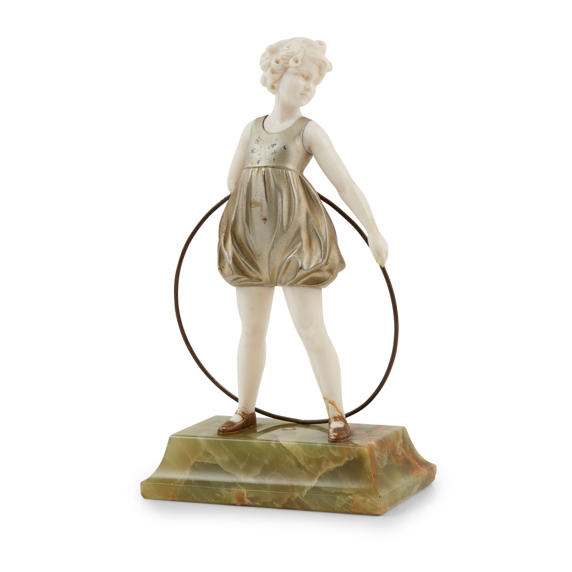 Y FERDINAND PREISS (1882-1943) 'HOOP GIRL' ART DECO FIGURE, CIRCA 1925