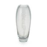 VICKE LINDSTRAND (1904-1983) FOR ORREFORS, SWEDEN ENGRAVED GLASS VASE, 1930S