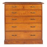 ARTHUR W. SIMPSON (1857-1922), KENDAL ARTS & CRAFTS OAK CHEST OF DRAWERS, CIRCA 1920