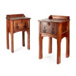 WILLIAM WHITE (1825–1900) FOR QUY HALL, CAMBRIDGESHIRE NEAR PAIR OF GOTHIC REVIVAL BEDSIDE CABINETS,