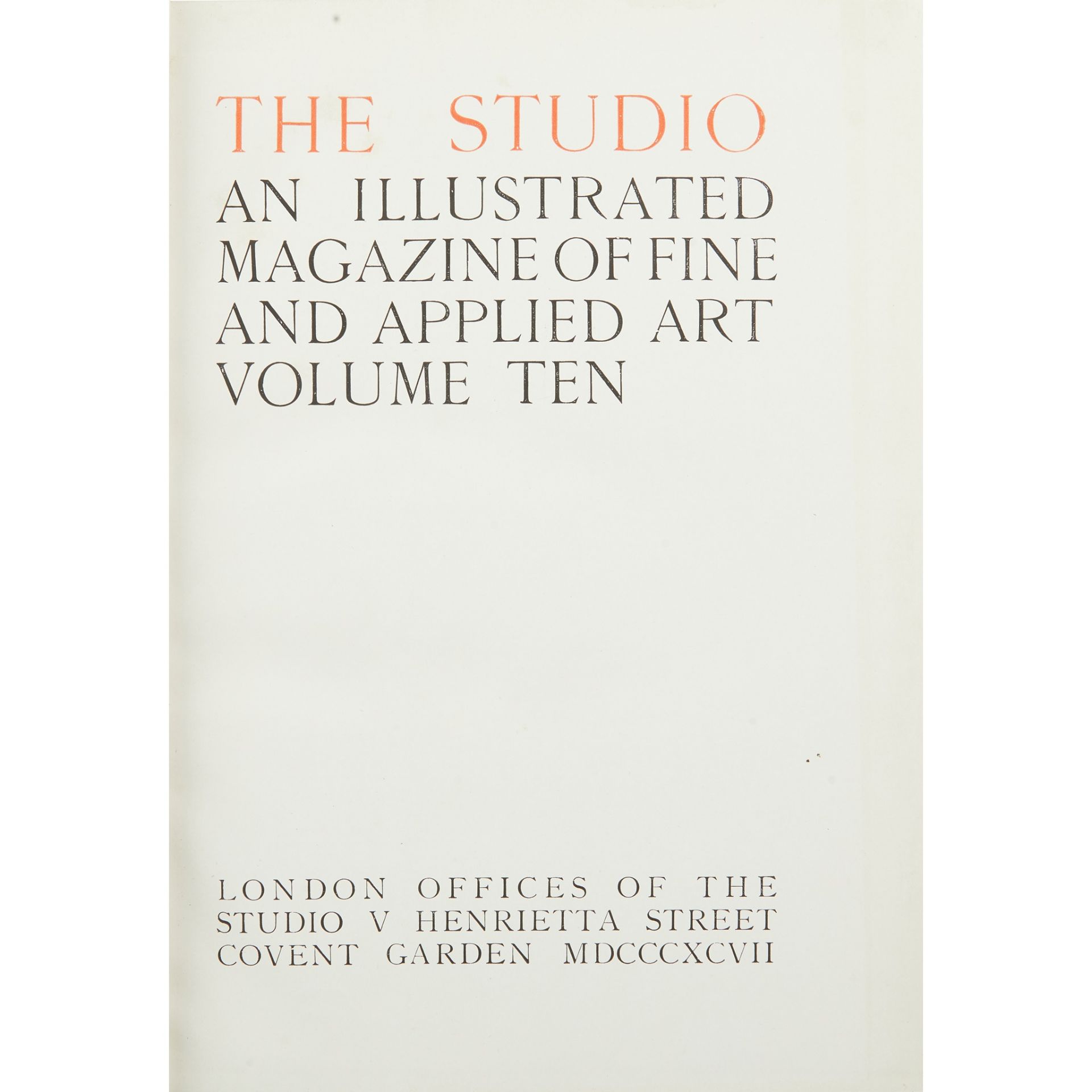 THE STUDIO, AN ILLUSTRATED MAGAZINE OF FINE AND APPLIED ART FORTY-FOUR VOLUMES / NINE YEARBOOKS - Bild 2 aus 2