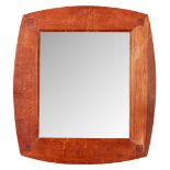 COTSWOLD SCHOOL OAK-FRAMED WALL MIRROR, CIRCA 1930