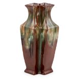 CHRISTOPHER DRESSER (1834-1904) FOR LINTHORPE ART POTTERY GLAZED CERAMIC VASE, CIRCA 1880