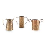 ENGLISH SCHOOL THREE ARTS & CRAFTS COPPER VESSELS, CIRCA 1900