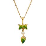 JAMES CROMAR WATT (1862-1940) GOLD & ENAMEL PENDANT, CIRCA 1905