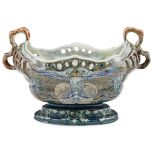 J.W. MIJNLIEFF (1862-1937) FOR FAYENCE EN TEGELFABRIEK, UTRECHT ART NOUVEAU TWIN-HANDLED JARDINIÈRE,