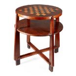 AMSTERDAM SCHOOL INLAID OAK GAMES TABLE, CIRCA 1910