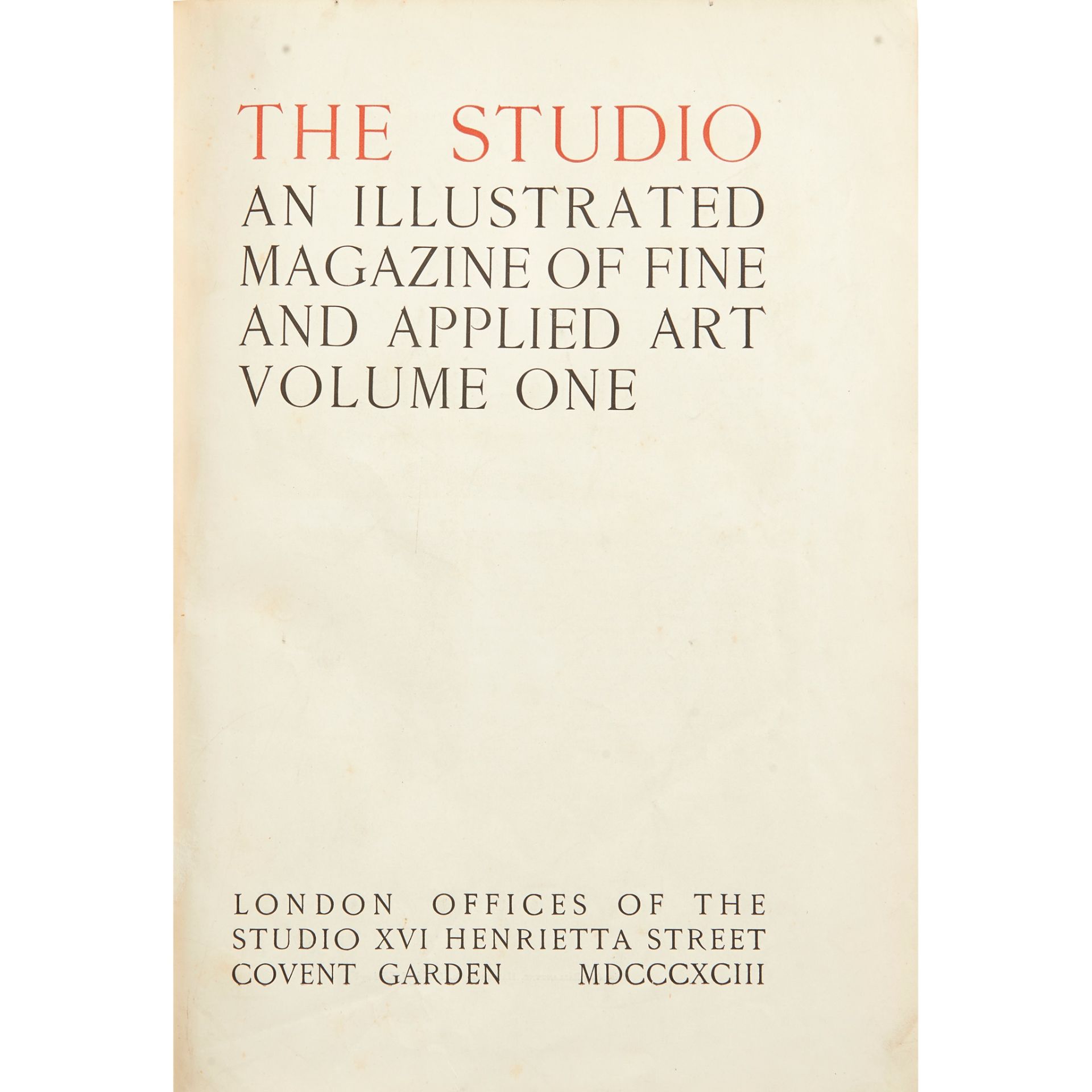 THE STUDIO, AN ILLUSTRATED MAGAZINE OF FINE AND APPLIED ART EIGHTY-SIX VOLUMES / THIRTY-FOUR - Image 2 of 3