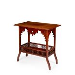 ATTRIBUTED TO LIBERTY & CO., LONDON ANGLO-MORESQUE MAHOGANY OCCASIONAL TABLE, CIRCA 1910