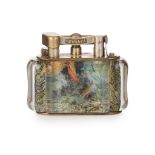 ALFRED DUNHILL, LONDON 'AQUARIUM' CIGARETTE LIGHTER, CIRCA 1950