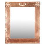 ENGLISH SCHOOL ARTS & CRAFTS COPPER WALL MIRROR, CIRCA 1900