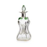 STUART & SONS, STOURBRIDGE SILVER MOUNTED GLASS DECANTER, CIRCA 1903