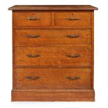 ARTHUR W. SIMPSON (1857-1922), KENDAL ARTS & CRAFTS OAK CHEST OF DRAWERS, CIRCA 1900