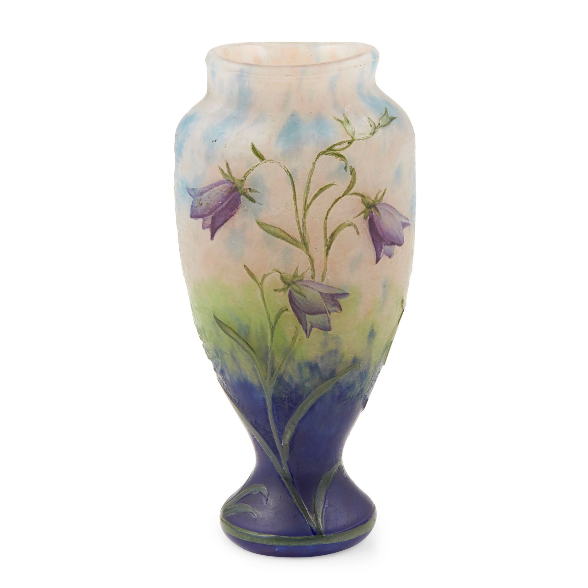 DAUM FRÈRES, NANCY PAINTED CAMEO GLASS VASE, CIRCA 1900