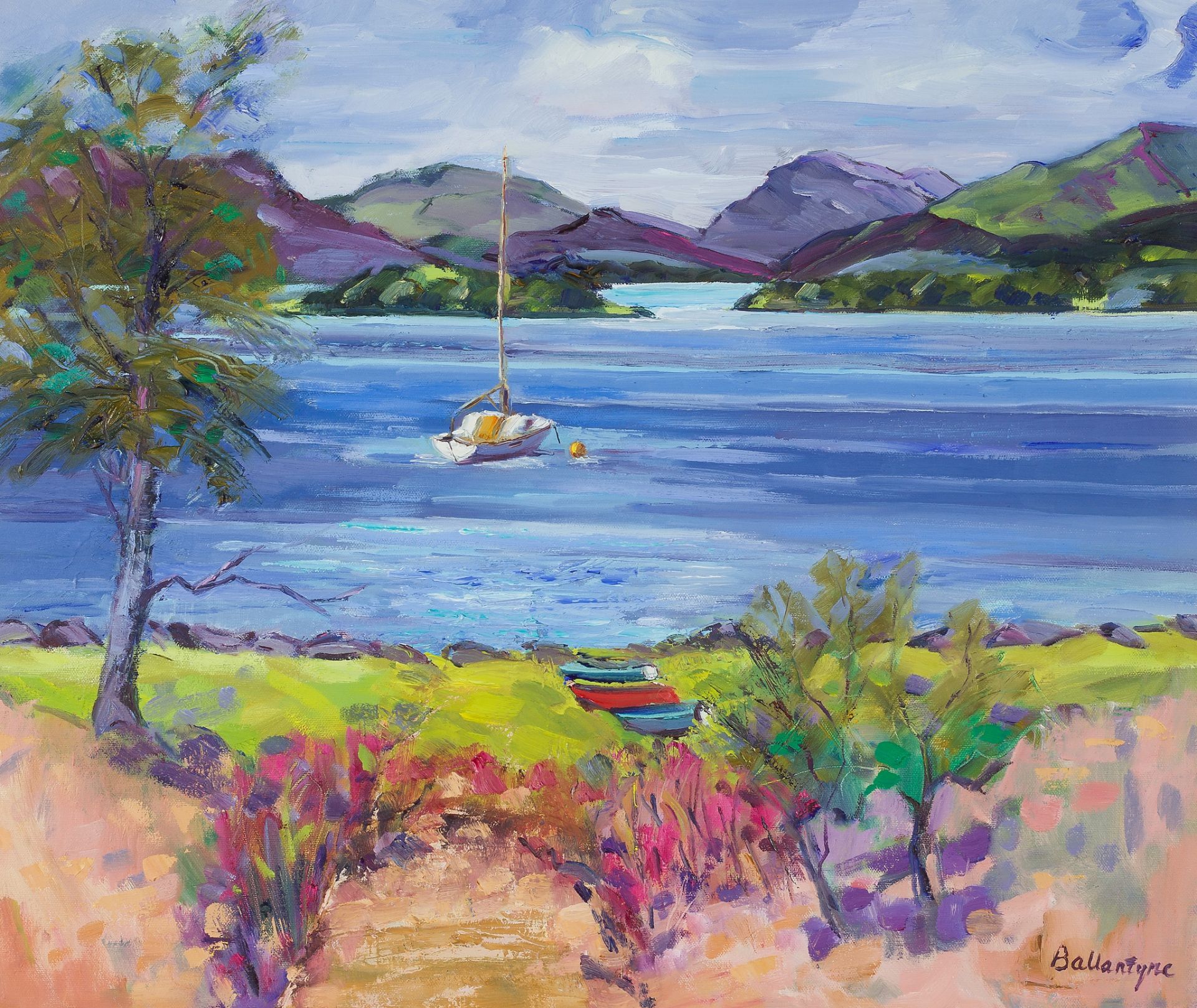 § MARGARET BALLANTYNE S.A.A.C. (SCOTTISH B.1936) LOCH LOMOND