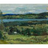 § KEN HOWARD R.A., O.B.E. (BRITISH B.1932) RIVER LANDSCAPE, CORNWALL