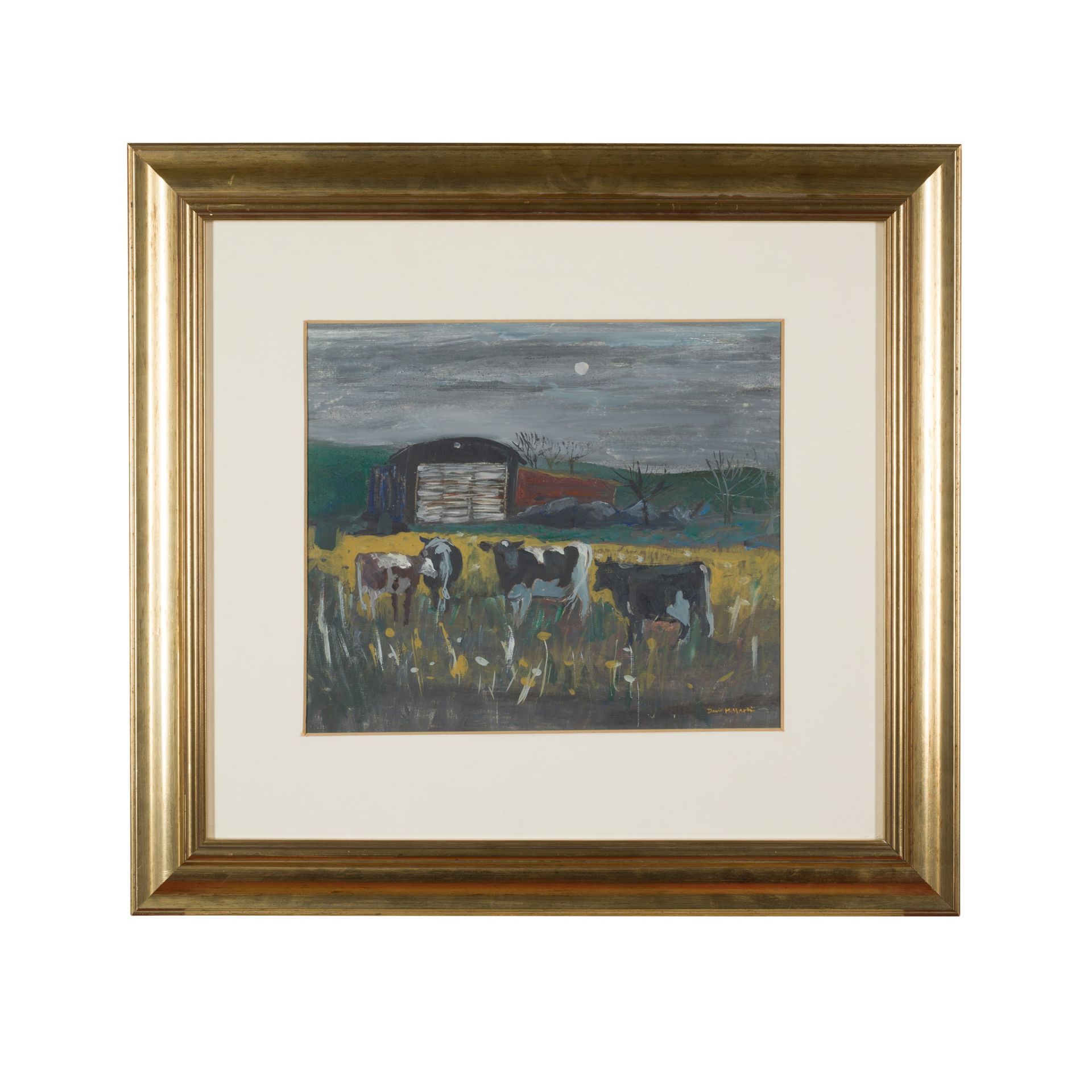 § DAVID MCLEOD MARTIN R.S.W.,R.G.I.,S.S.A (SCOTTISH B.1922) COWS IN A FIELD - Bild 2 aus 2