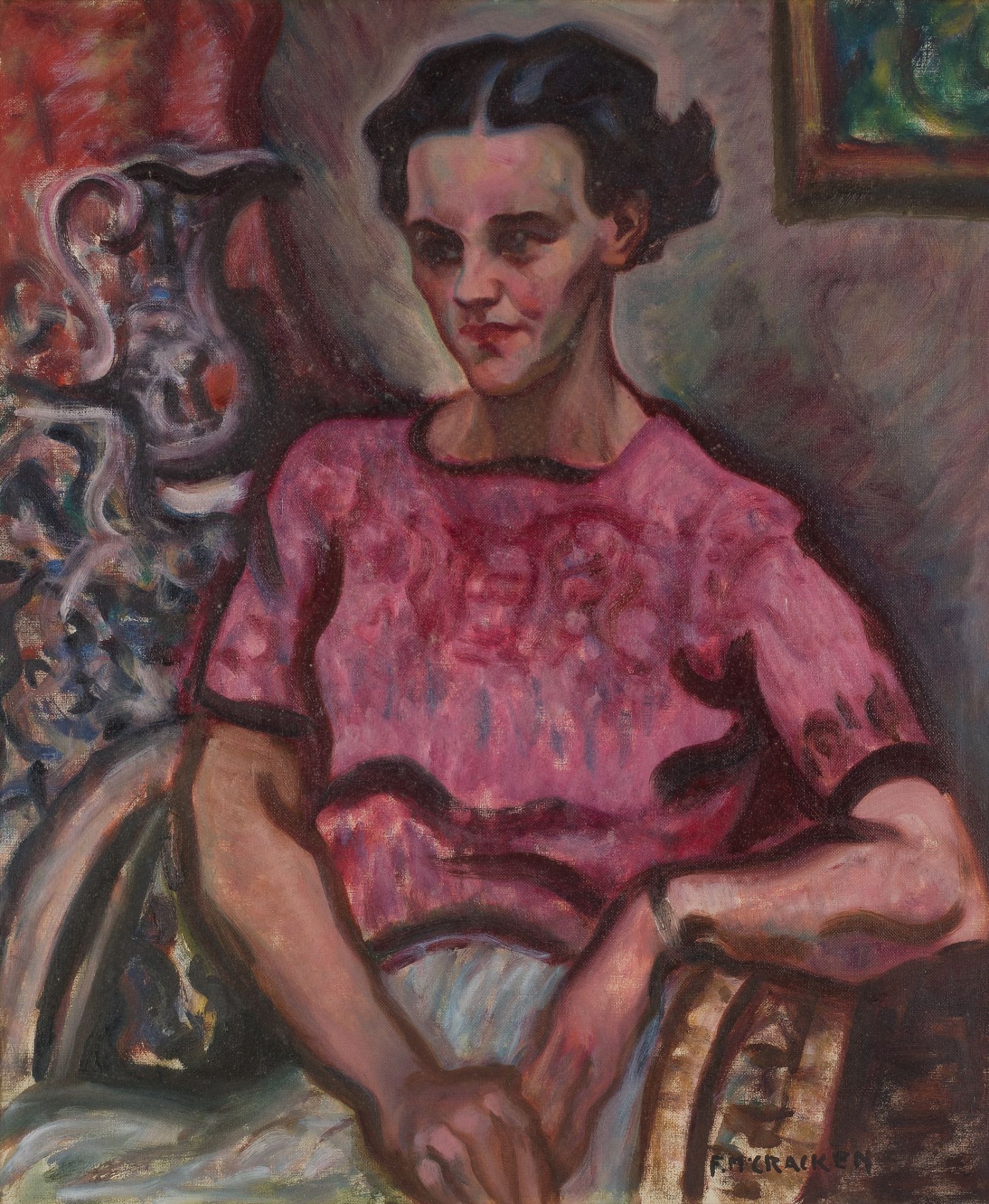 FRANCIS MCCRACKEN (NEW ZEALAND 1879-1959) THE PINK BLOUSE