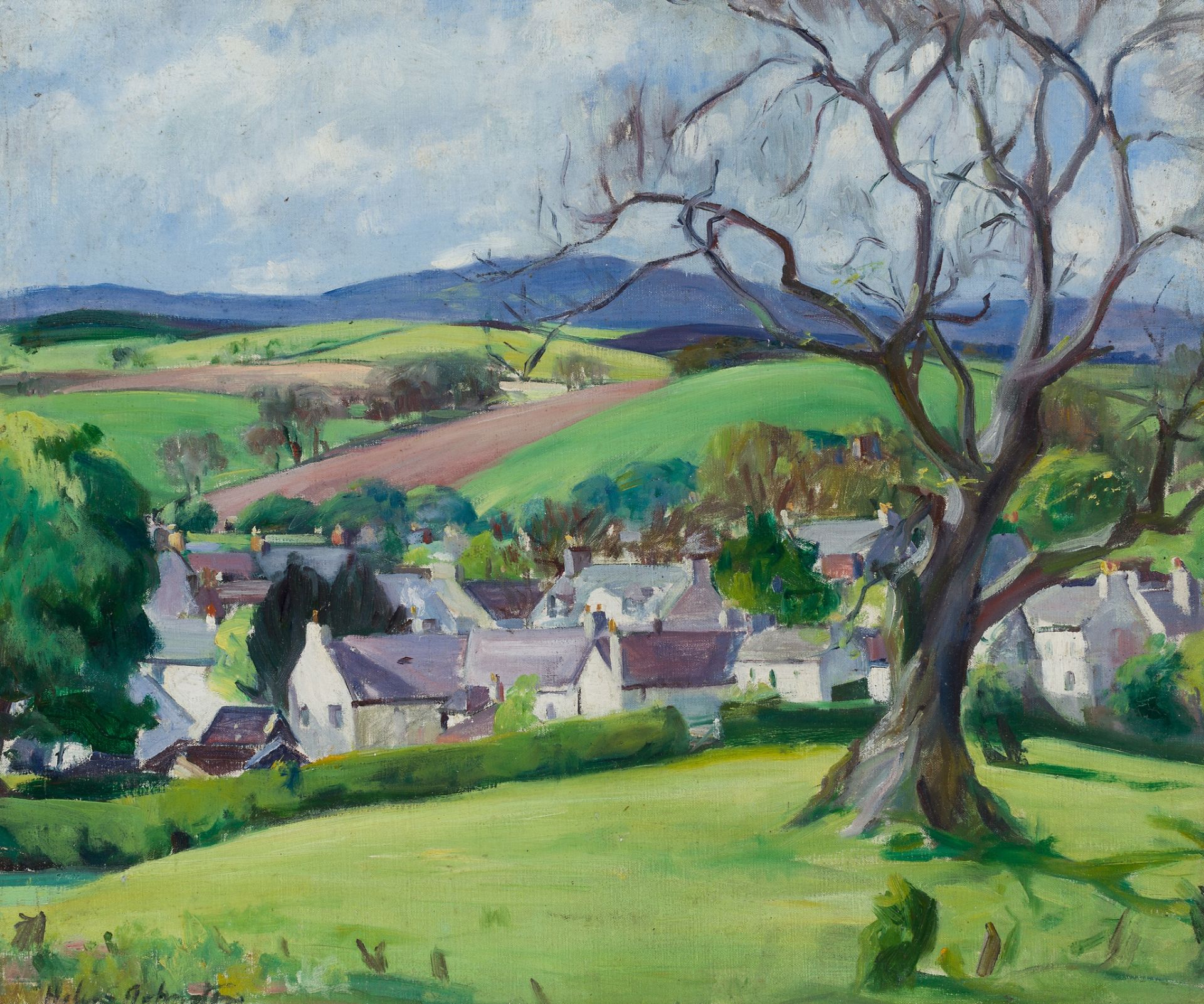 HELEN S. JOHNSTON (SCOTTISH 1916-1930) GALLOWAY LANDSCAPE