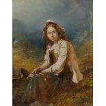 JAMES COUTTS MICHIE A.R.S.A. (SCOTTISH 1861-1919) A HIGHLAND LASSIE