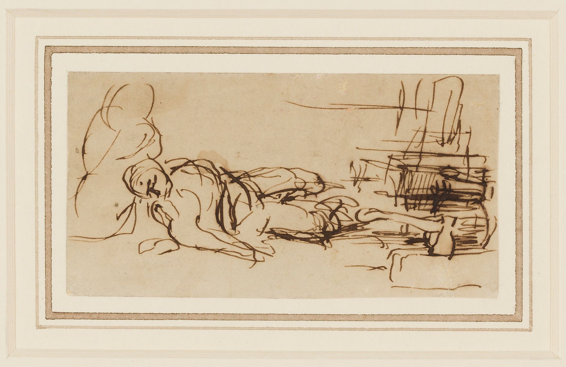 SIR DAVID WILKIE R.A. (SCOTTISH 1785-1841) STUDY FOR THE PEEP O'DAY BOYS CABIN - Bild 3 aus 4