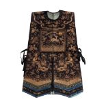 XIAPEI LADIES COURT EMBROIDERED WAISTCOAT QING DYNASTY, 19TH CENTURY