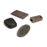 GROUP OF FOUR INK STONES HAN TO QING DYNASTIES