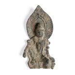BRONZE VOTIVE FIGURE OF WATER-AND-MOON GUANYIN SONG DYNASTY